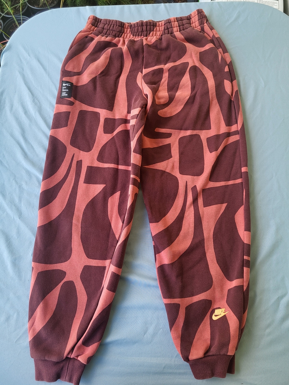 Nike Kids' Brick Red and Burgundy Graphic Jogger Bottoms